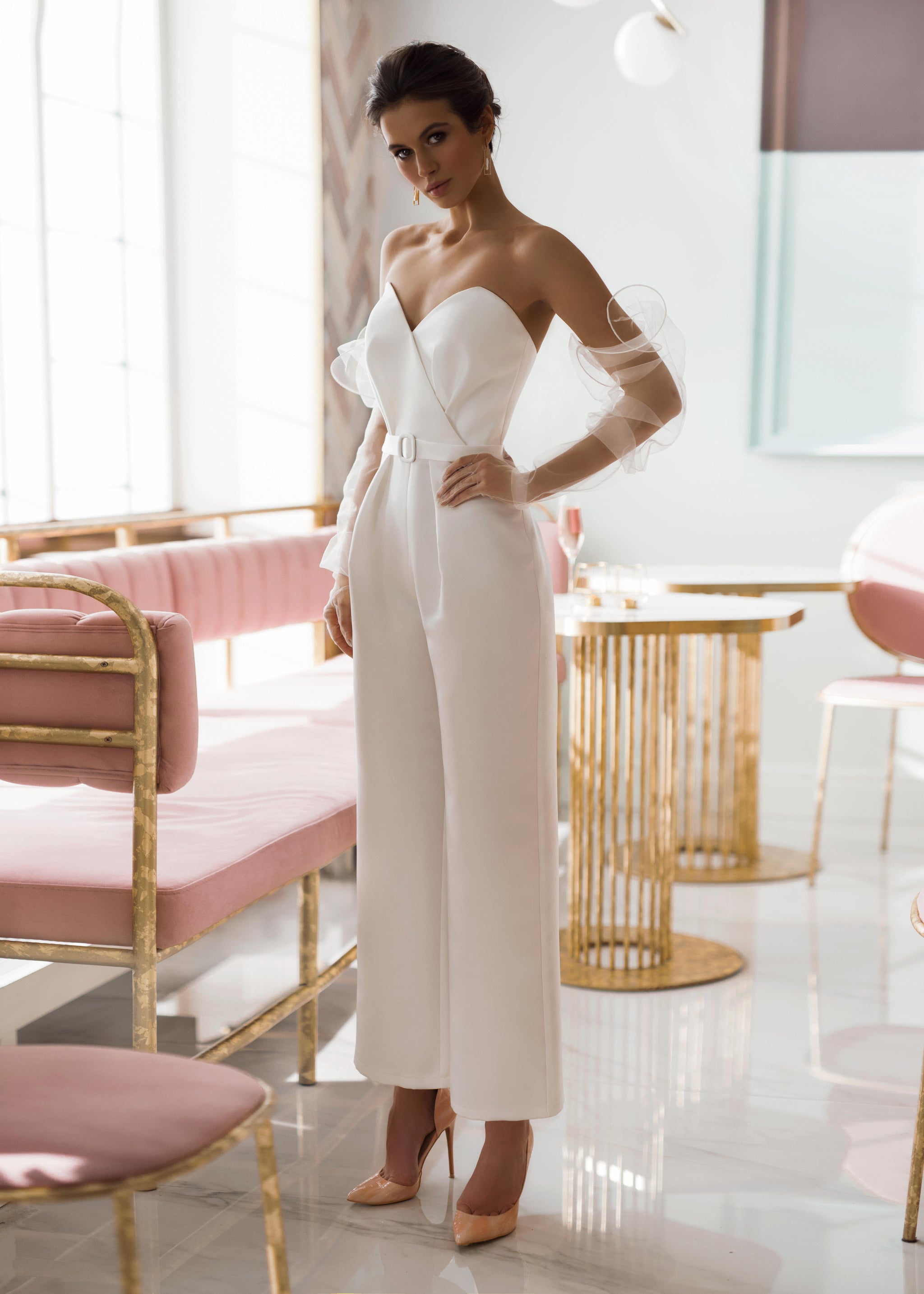 IDA - elegant white bridal jumpsuit – I ...